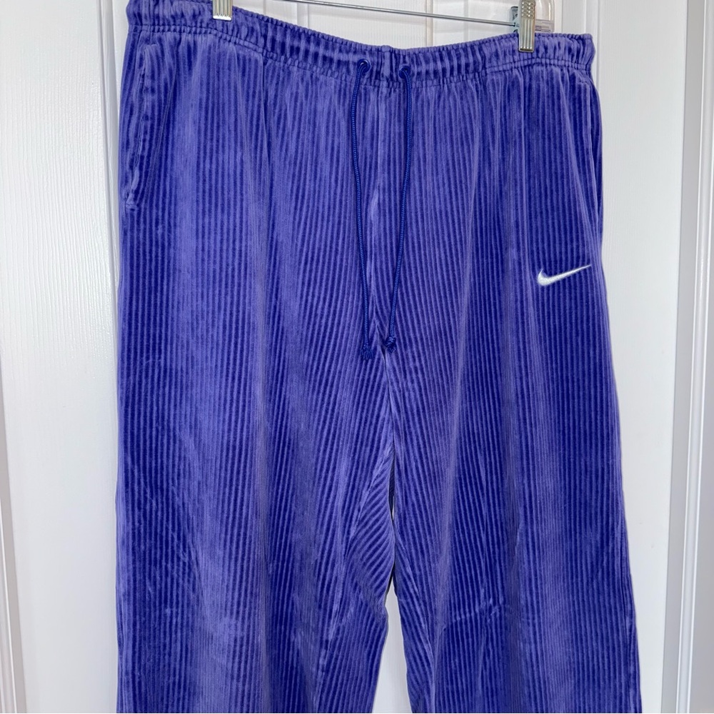 Nike Ribbed Velour High Rise Wide Leg Pants - Picture 7 of 12